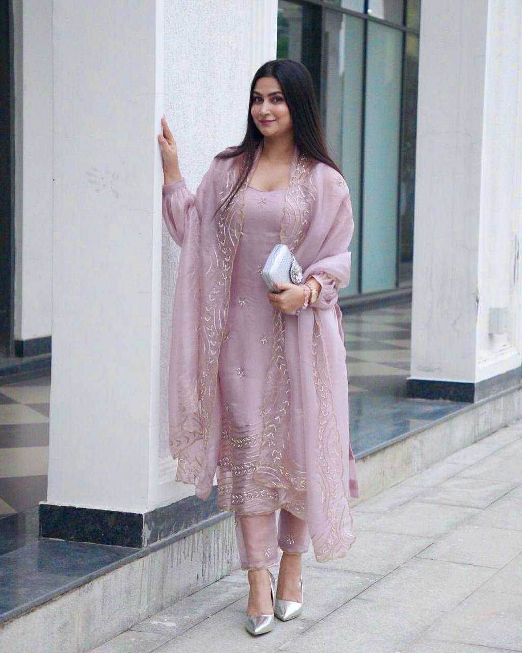 Soft Silk Long Kurtis Kurti Bottom Pants With Dupatta - MYLUXURY LANE ENTERPRISE